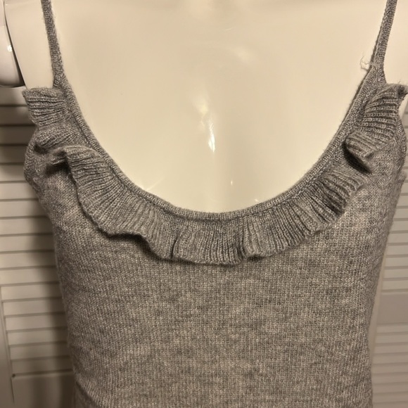 Neiman Marcus Cashmere Spaghetti Straps Tank Top Size Small Color Grey - Picture 4 of 11